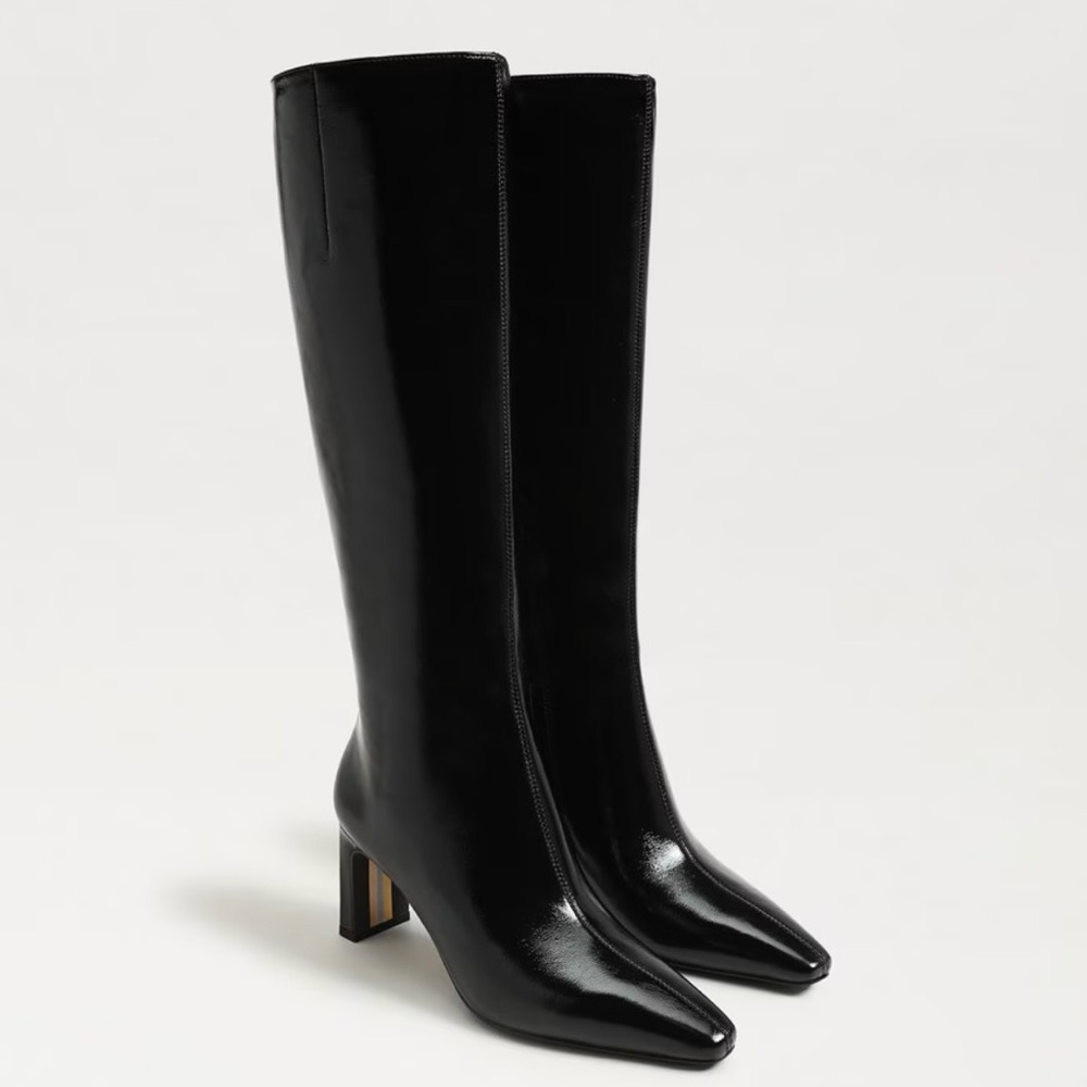 Sam Edelman Sylvia Size 7.5 Black Leather Boots
